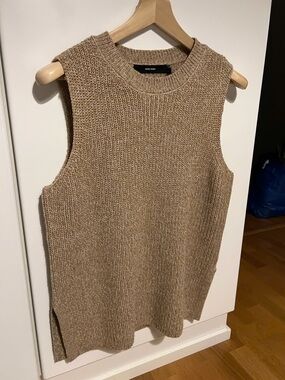 Vero Moda Chunky Sleeveless Knit Vest - Beige